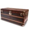 Goyard mail trunk in Goyard canvas and natural leather - 00pp thumbnail