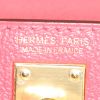 Hermes Kelly 20 cm small model handbag in Rose Lipstick leather - Detail D4 thumbnail
