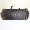 Gucci Babouska handbag in brown empreinte monogram leather - Detail D4 thumbnail