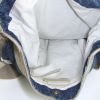 Borsa a tracolla Saint Laurent Vintage in tela denim blu e camoscio beige - Detail D2 thumbnail