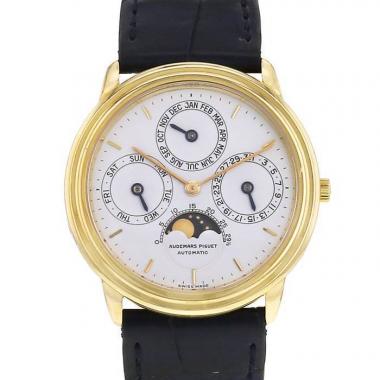 Audemars Piguet Jules Audemars Quantieme perpetuel watch in 18k yellow gold Ref:  25657 Circa  1987