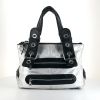 Chloé Betty handbag in silver and black leather - 360 thumbnail