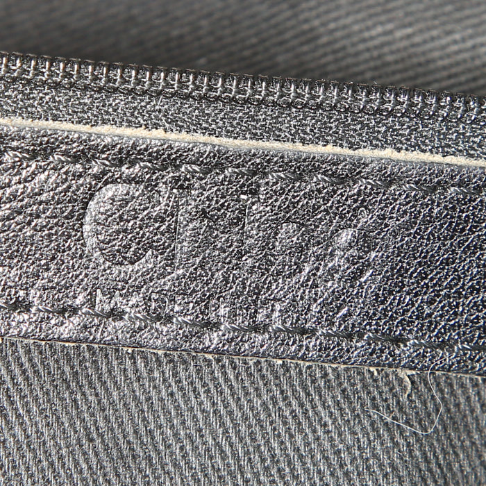 Sac à main Chloé Betty en cuir argenté et noir - Detail D3
