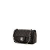 Chanel Mini Timeless shoulder bag in black quilted grained leather - 00pp thumbnail