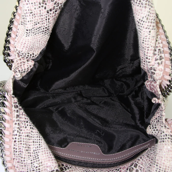 Bolso de mano Stella McCartney Falabella en lona rosa - Detail D2