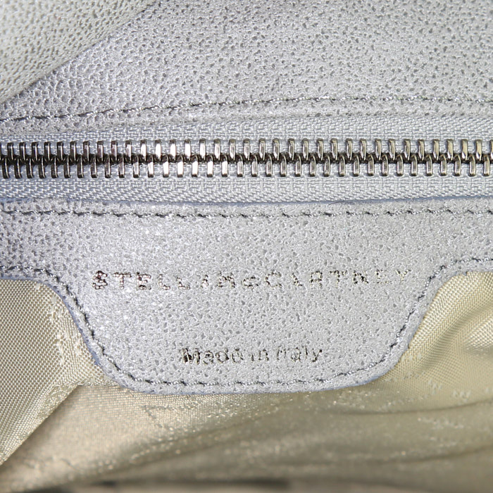 Sac à main Stella McCartney Falabella en toile grise - Detail D3