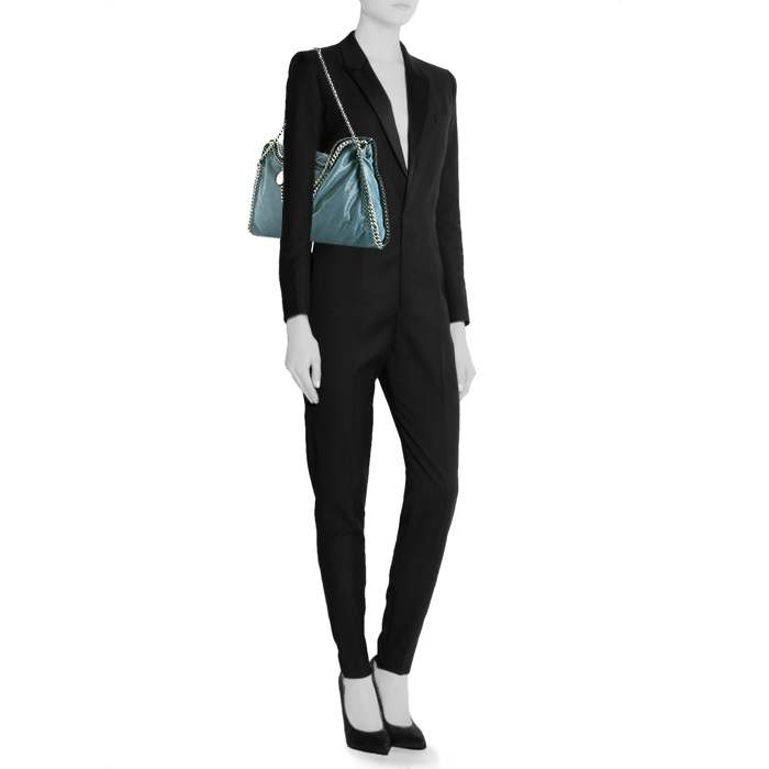 Borsa Stella McCartney Falabella in tela blu - Detail D2