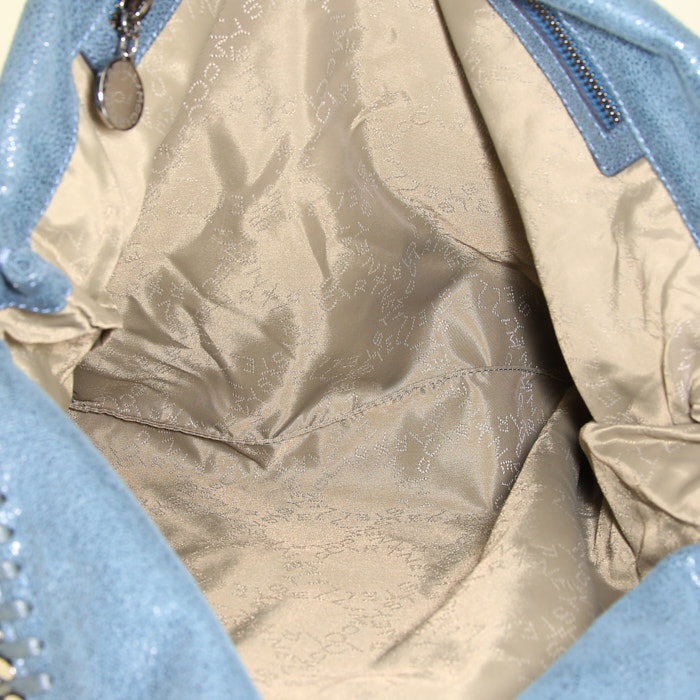 Stella McCartney Falabella handbag in blue canvas - Detail D3