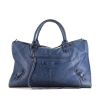 Balenciaga Classic City 24 hours bag in blue leather - 360 thumbnail