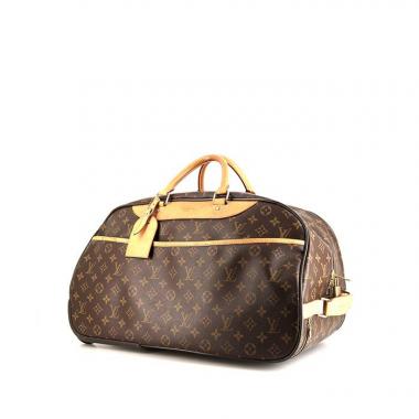 Bolsa de viaje Louis Vuitton Eole en lona Monogram revestida marrón y cuero natural