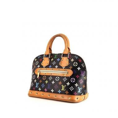 Louis Vuitton Alma small model handbag in multicolor monogram canvas and natural leather