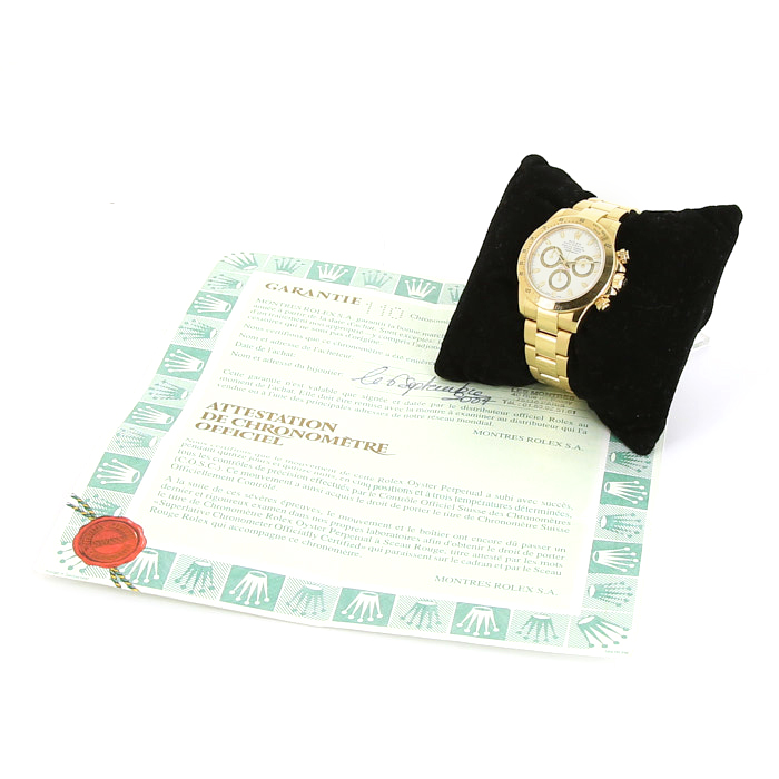 Montre Rolex Daytona en or jaune 18k Ref :  116528 Ref :  116528 Vers  2001 - Detail D2