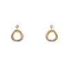 Cartier Trinity earrings in 3 golds and diamonds - 00pp thumbnail