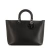 Dior Diorissimo shopping bag in black leather - 360 thumbnail