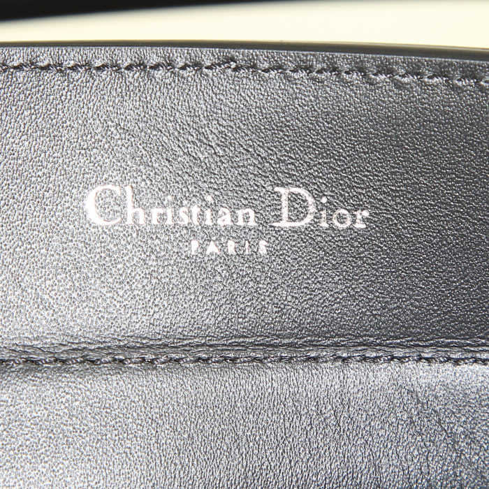 Shopping bag Dior Diorissimo in pelle nera - Detail D4
