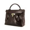 Hermes Monaco handbag in brown box leather - 00pp thumbnail
