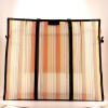 Balenciaga Bazar shopper size XL shopping bag in orange, yellow and white tricolor canvas and black leather - 360 thumbnail
