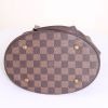 Louis Vuitton Bucket shopping bag in brown damier canvas and brown leather - Detail D4 thumbnail