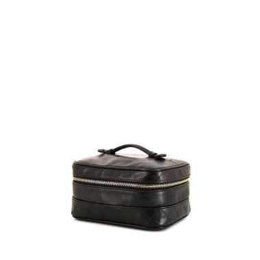 Beauty Chanel Vanity in pelle liscia nera