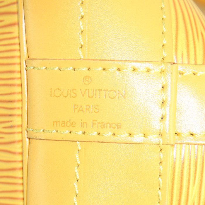 Shopping bag Louis Vuitton Grand Noé in pelle Epi gialla - Detail D3