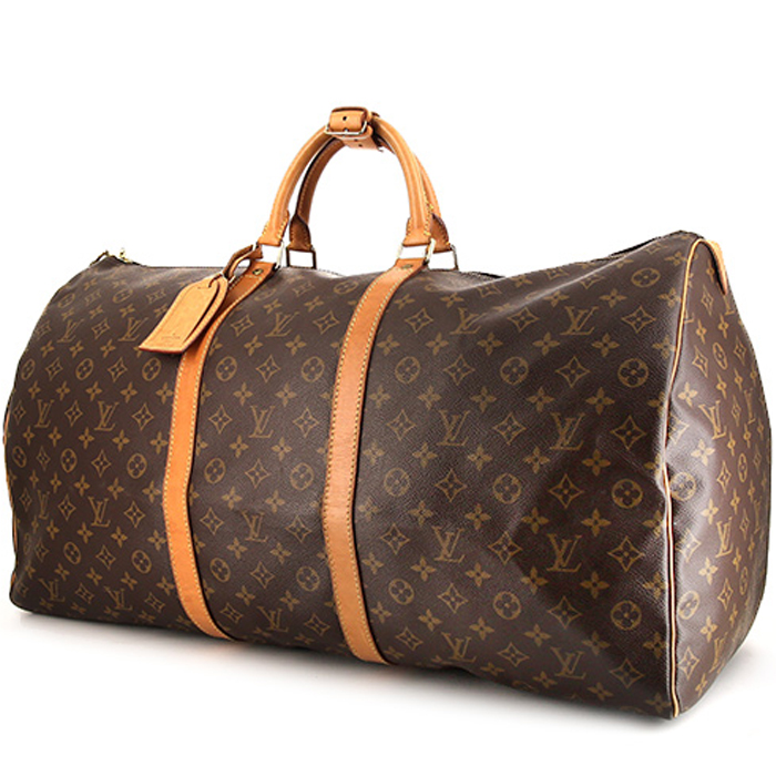 Keepall Louis Vuitton (version in Monogram canvas) and Moschino