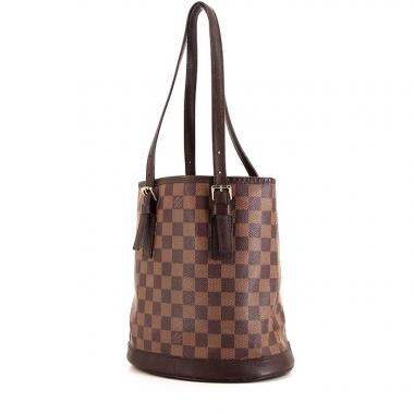 Sac Louis Vuitton Petit Bucket en toile damier ébène