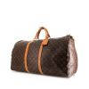 Borsa da viaggio Louis Vuitton Keepall 60 cm in tela monogram e pelle naturale - 00pp thumbnail