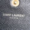 Borsa a tracolla Saint Laurent Wallet on Chain in pelle martellata e trapuntata nera con motivo a spina di pesce - Detail D3 thumbnail