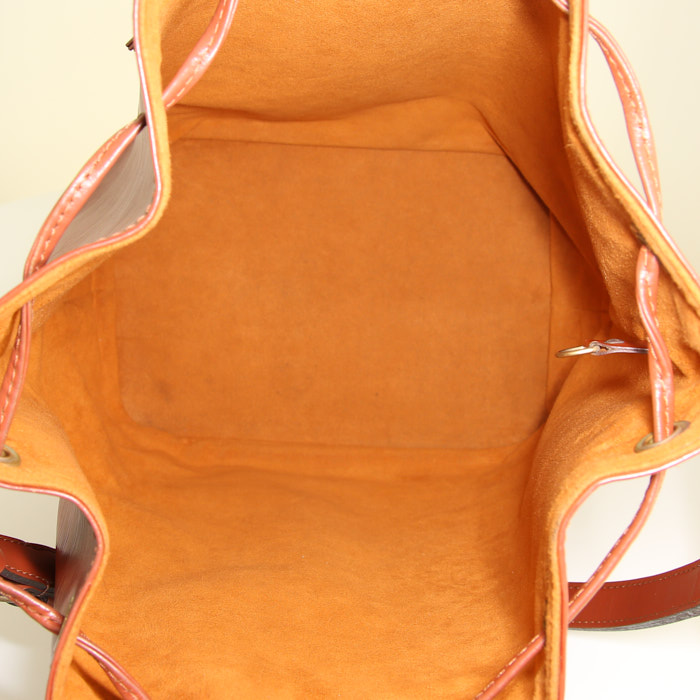 Borsa Louis Vuitton Grand Noé modello grande in pelle Epi bicolore marrone - Detail D2