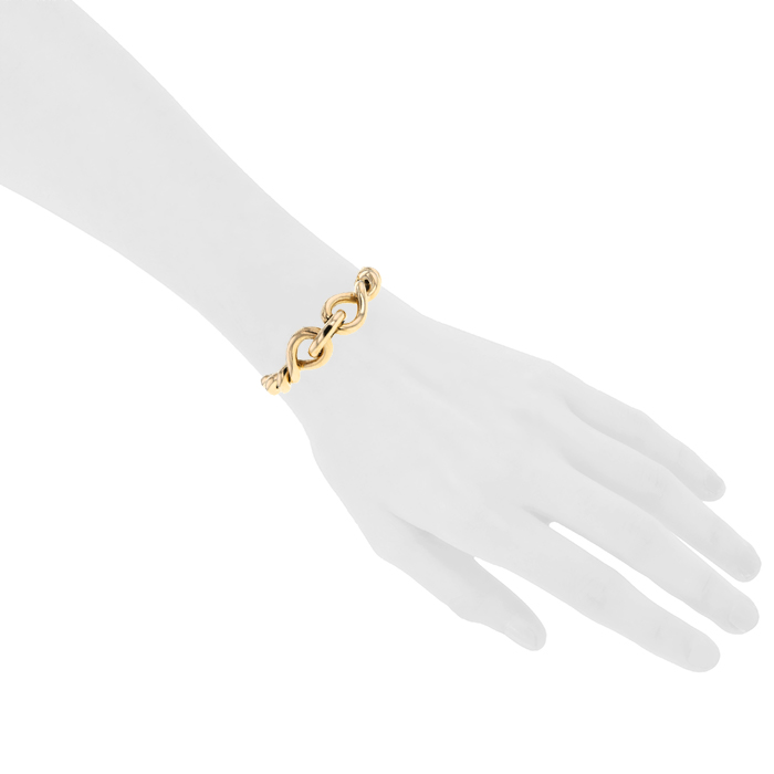 Hermes Torsade medium model bracelet in yellow gold - Detail D1