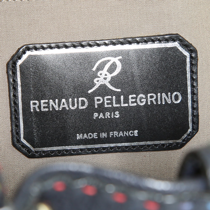Borsa Renaud Pellegrino in pelle blu marino - Detail D3