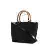 Gucci Bamboo handbag in black canvas - 00pp thumbnail