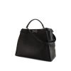 Fendi Peekaboo Selleria large model handbag in black grained leather - 00pp thumbnail