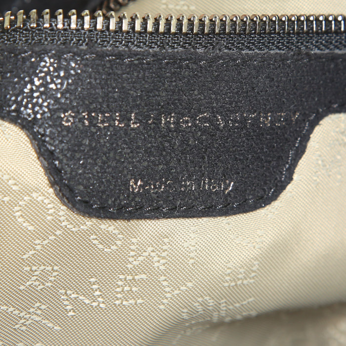 Stella McCartney Falabella handbag in black canvas - Detail D4