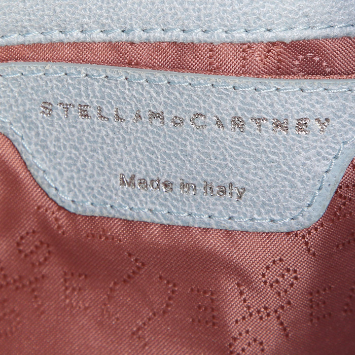 Sac bandoulière Stella McCartney Falabella en toile Bleu Pale - Detail D3