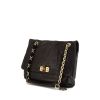 Lanvin Happy handbag in black grained leather - 00pp thumbnail