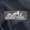 Bolsa de viaje Hermès Valparaiso en lona azul y cuero azul - Detail D3 thumbnail
