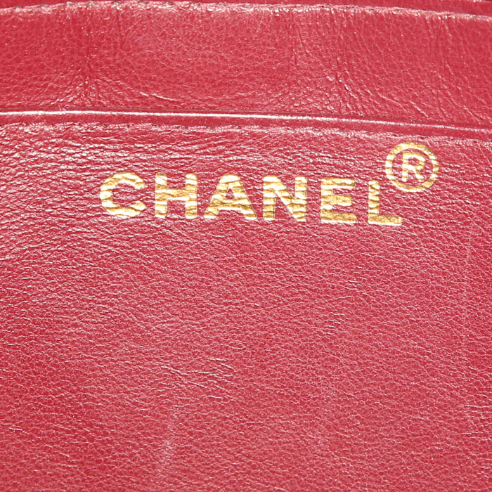 Borsa Chanel Timeless Maxi Jumbo in pelle trapuntata blu marino - Detail D4