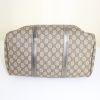 Gucci Joy Boston handbag in beige logo canvas and silver patent leather - Detail D4 thumbnail