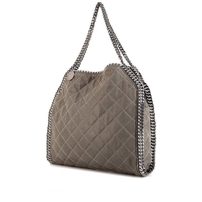 Stella McCartney Falabella handbag in grey quilted canvas - 00pp