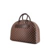 Borsa Louis Vuitton in tela a scacchi ebana e pelle marrone - 00pp thumbnail