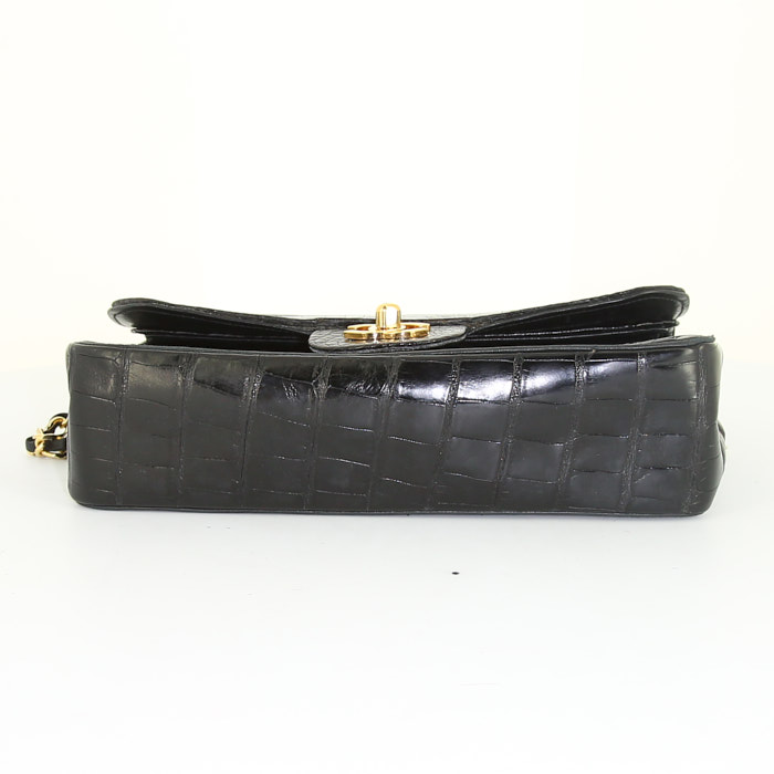 Borsa Chanel Timeless in coccodrillo nero - Detail D5