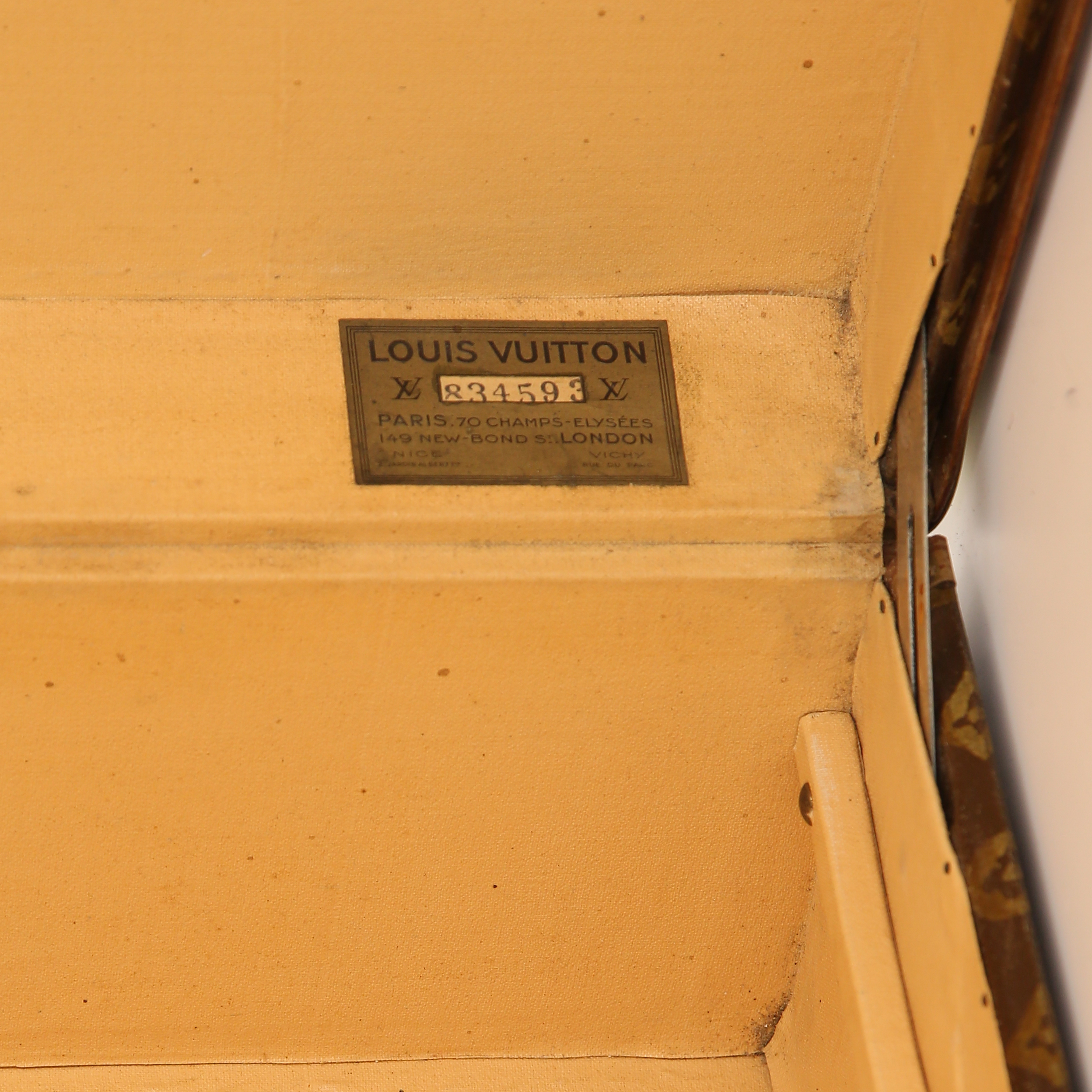 Valise Louis Vuitton Alzer en toile monogram et cuir naturel - Detail D6