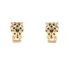 Cartier Panthère earrings in yellow gold,  onyx and enamel and in tsavorites - 00pp thumbnail