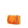 Chanel Timeless handbag in orange quilted jersey - 00pp thumbnail