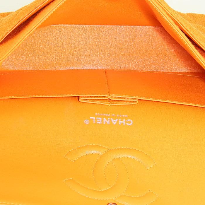 Borsa Chanel Timeless in jersey trapuntato arancione - Detail D3