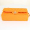 Chanel Timeless handbag in orange quilted jersey - Detail D5 thumbnail