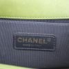 Chanel Boy shoulder bag in green and purple tweed and green velvet - Detail D4 thumbnail