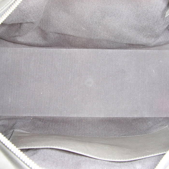 Bolso de fin de semana Hermès Arion en cuero swift negro - Detail D2