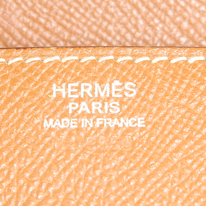 Sac à main Hermes Birkin 30 cm en cuir epsom gold - Detail D3